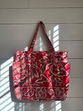 Vera Bradley Red Paisley Quilted Tote